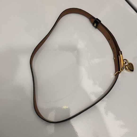 Vintage Moschino black leather belt with heart locket-Preloved - Picture 12 of 12